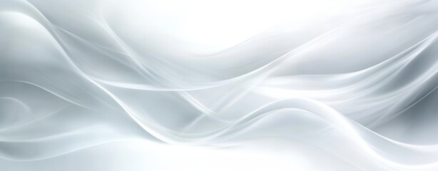 Obraz premium Abstract Smooth White and Light Gray Waves Background Art Design