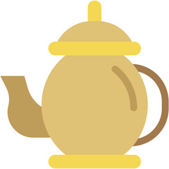 Vector Icon Tea Pot, Tea Set, Food and Restaurant, Kitchenware, Boiling, Tea