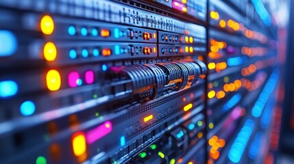 Server Racks with Lights