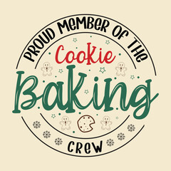 Christmas Baking SVG Design, Pot holder SVG Design, Baking season, Official cookie tester, Baking Crew