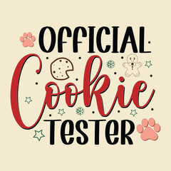 Christmas Baking SVG Design, Pot holder SVG Design, Baking season, Official cookie tester, Baking Crew