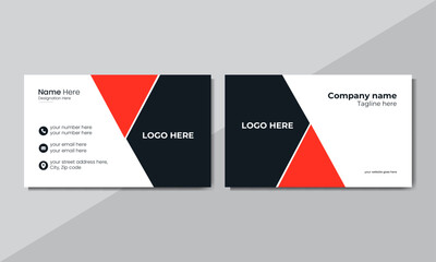 modern and simple business card design modern and luxury presentation card with company logo vector visiting card template