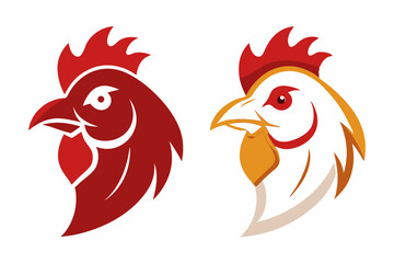 hen head vector art illustration.