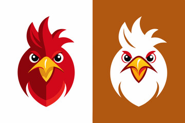 hen head vector art illustration.