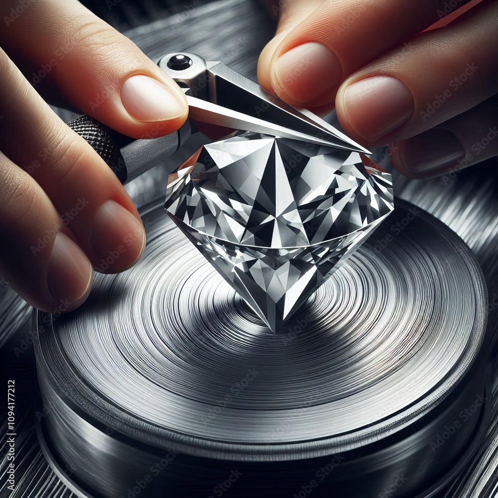 Poster precision cut creating angular faces like a cut diamond with pla