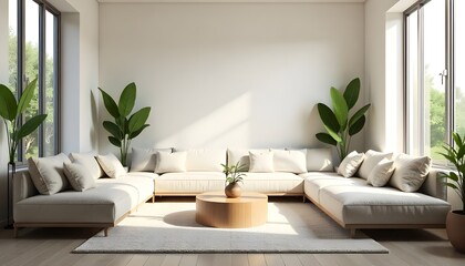 a modern living room featuring sleek furniture