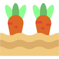 Vector Icon Carrots, Farming, Harvest, Farming, Gardening, Vegan