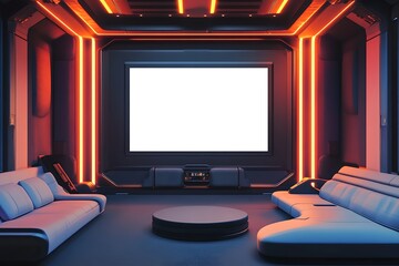 Fototapeta premium Mock up concept. Poster frame in room interior. 3d Illustration.