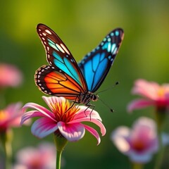 Fototapeta premium butterfly on flower