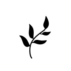 plant leaf branch silhouette