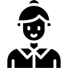 Vector Icon Teacher, Professions And Jobs, Profession, Job, Brown Hair