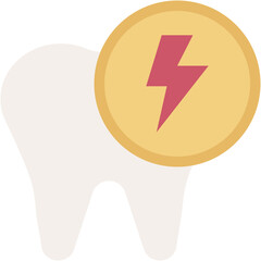 Vector Icon Toothache, Dental, Molar, Dentist, Thunder, Pain, Tooth Pain