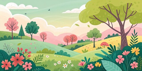 Fototapeta premium abstract nature landscape background