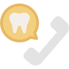 Vector Icon Medical Appointment, Dentist, Medical Appointment, Phone Call, Tooth