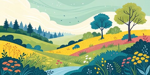 abstract nature landscape background