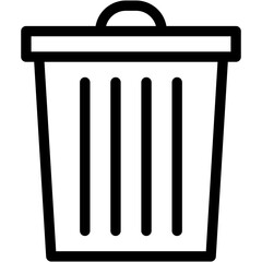 Vector Icon Trash Bin, Delete, Garbage Can, Rubbish Can, Uninstall