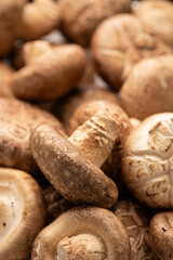 Heap Fresh Shiitake Mushrooms.