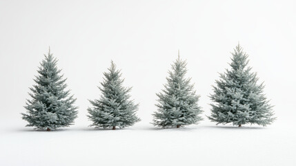 Fototapeta premium Elegant arrangement of pine trees in studio setting, showcasing natural textures