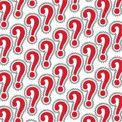 Obraz premium Question mark texture. Question marks seamless vector background.