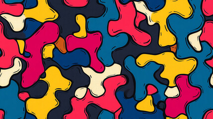 Modern camouflage seamless pattern in bright colors