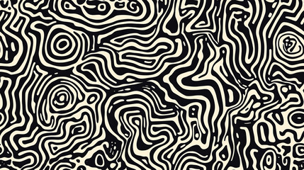 Fototapeta premium Abstract maze seamless pattern in black and white