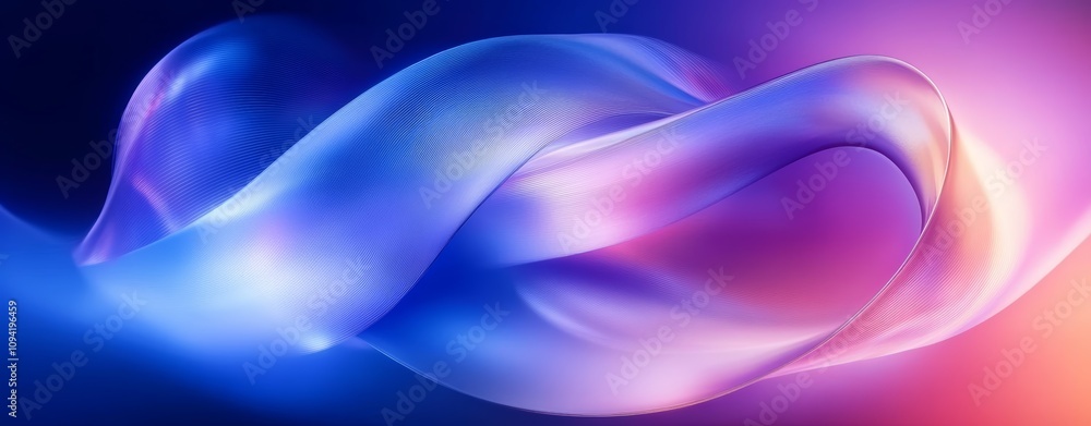Aufkleber abstract neon wave background with fluid shapes and gradient colors