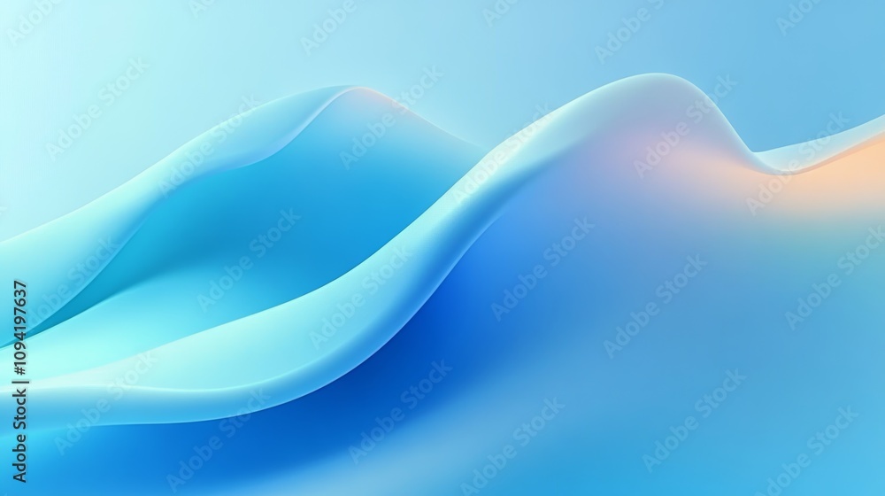 Poster abstract holographic smooth gradient wave motion colorful digital background