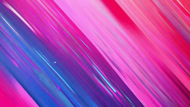 Abstract Diagonal Stripes of Vibrant Pink, Purple, and Blue Hues