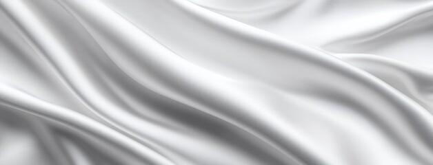 Fototapeta premium White Satin Fabric Draped Texture Background for Elegant Designs and Textiles