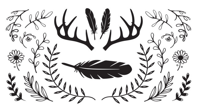 deer horn doodle
