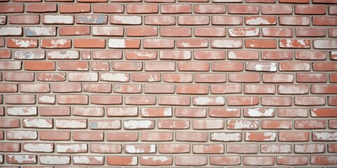 Obraz premium Old red brick wall with weathered texture, rough