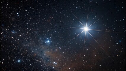 High-angle view of Astrum Johnsonii star in night sky, astronomy, stargazing, Astrum Johnsonii, high angle view
