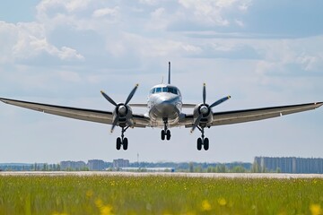 Landing old propeller aircraft with extended landing gear with generative ai