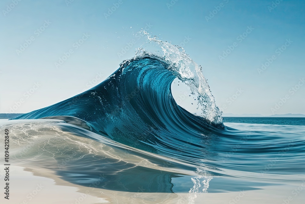 Aufkleber bold liquid wave creating a spherical splash on a pristine surface