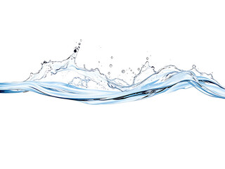 A water splash isolated on white background 