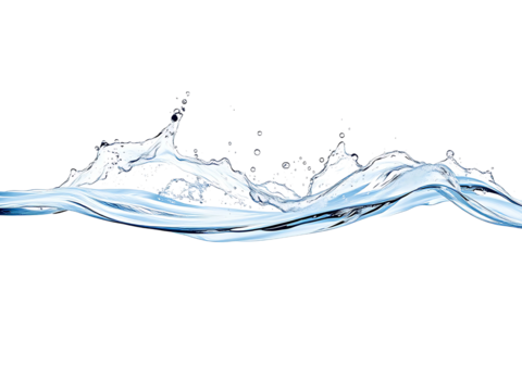 A water splash isolated on white background 