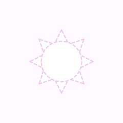 シンプルな波線の太陽アイコン♪