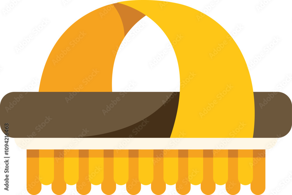 Poster cleaning brush with an ergonomic handle, designed for comfortable and efficient scrubbing