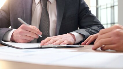 Business proposal, a meeting, discussion of documents