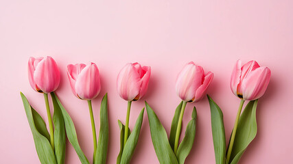 Floral Banner on Soft Pink Background – Perfect for Weddings, Mother's Day, or Women's Day. This beautiful floral banner on a soft pink background is the perfect greeting card template