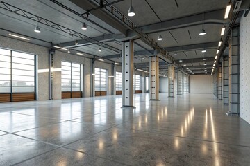 Polished Concrete Floors with Metal Accents, contemporary living, minimalist style, modern luxury, high-end decor, metal accents