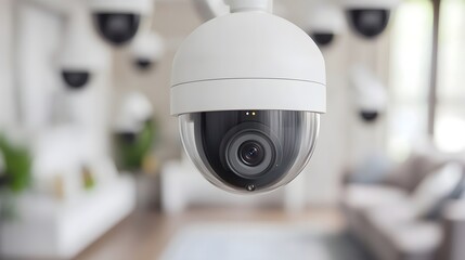 Dome Security Camera in Modern Home