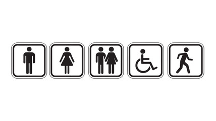 Fototapeta premium sign icon male and female toilet. Vector illustration