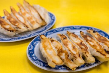 Japanese grill meat dumpling dish