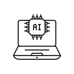 smart device line icon with white background vector stock illustration