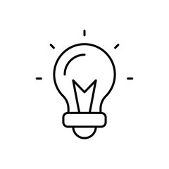 idea line icon with white background vector stock illustration