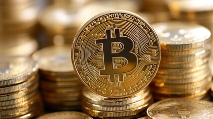 Golden Bitcoin Cryptocurrency Stacks: Digital Currency and Finance