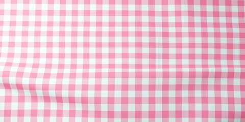 Vintage-inspired pink and white checkered fabric with a subtle sheen, vintage checkered fabric, classic style, subtle shimmer