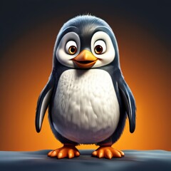 Obraz premium an AI Image Generator, Adorable Cartoon Penguin