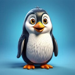 Obraz premium an AI Image Generator, Adorable Cartoon Penguin